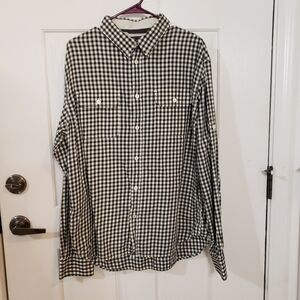 French Connection Black & white button down shirt